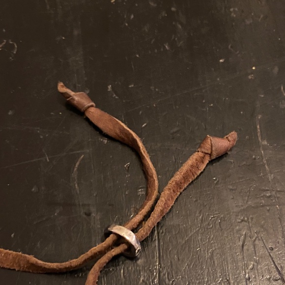 Sundance Turquoise, Sterling and Leather Bracelet - Picture 2 of 5